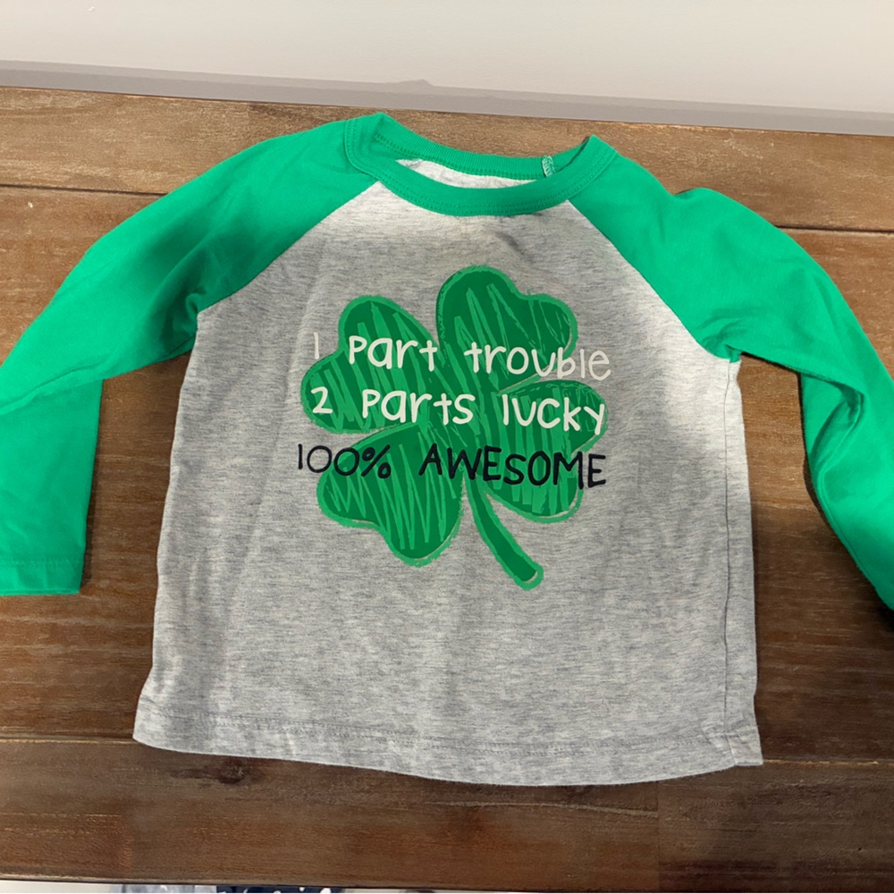 St Patrick’s day  raglan long sleeve 18 months